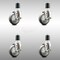 Service Caster 4 Inch 316SS Thermoplastic Rubber Swivel 1-3/4 Inch Stem Caster Set Brake SCC SCC-SS316EX20S414-TPRB-TLB-134-4 - alternate 1